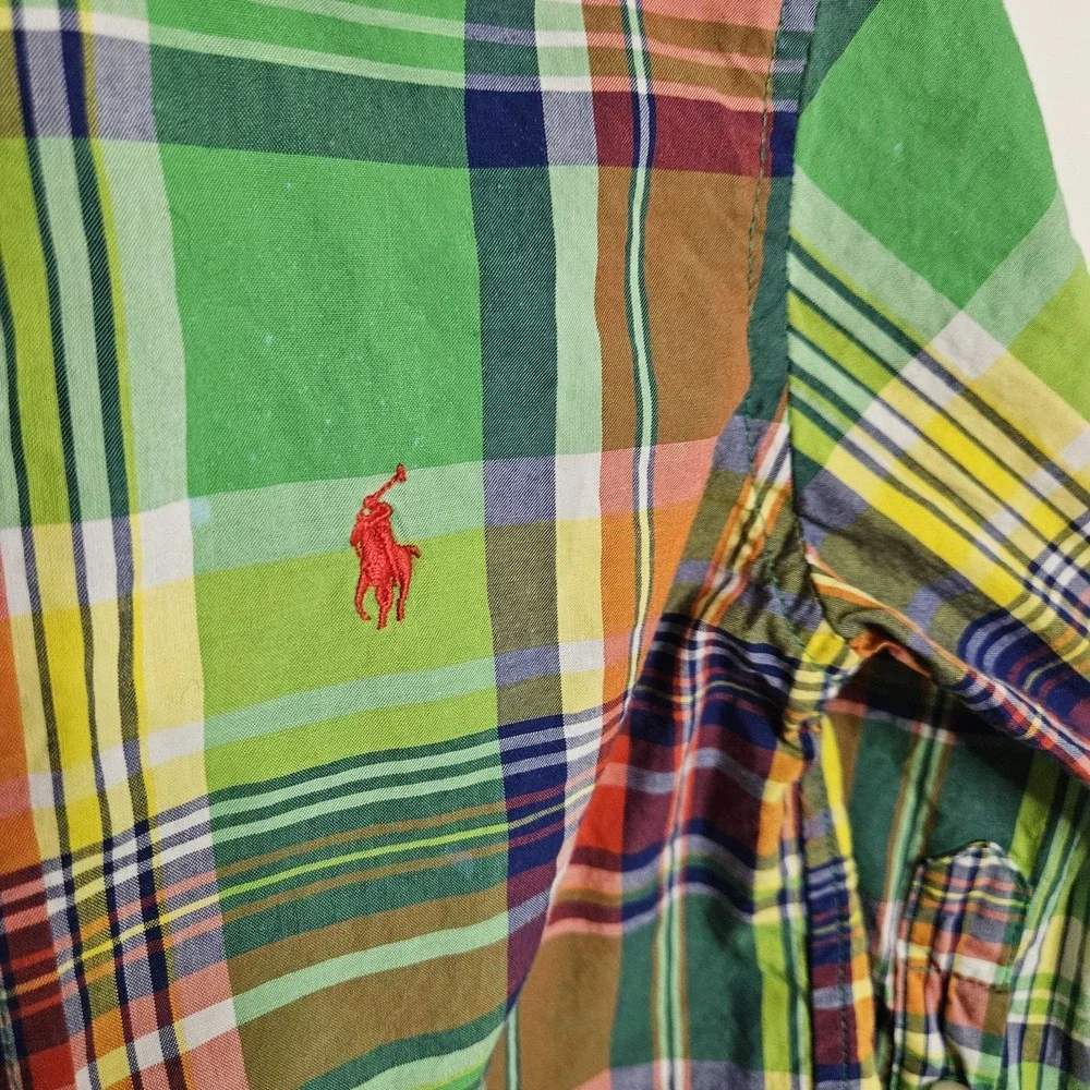 Ralph Lauren 2/2T‎ Plaid Button Down Shirt 100% Cotton Preppy Holiday Dressy
